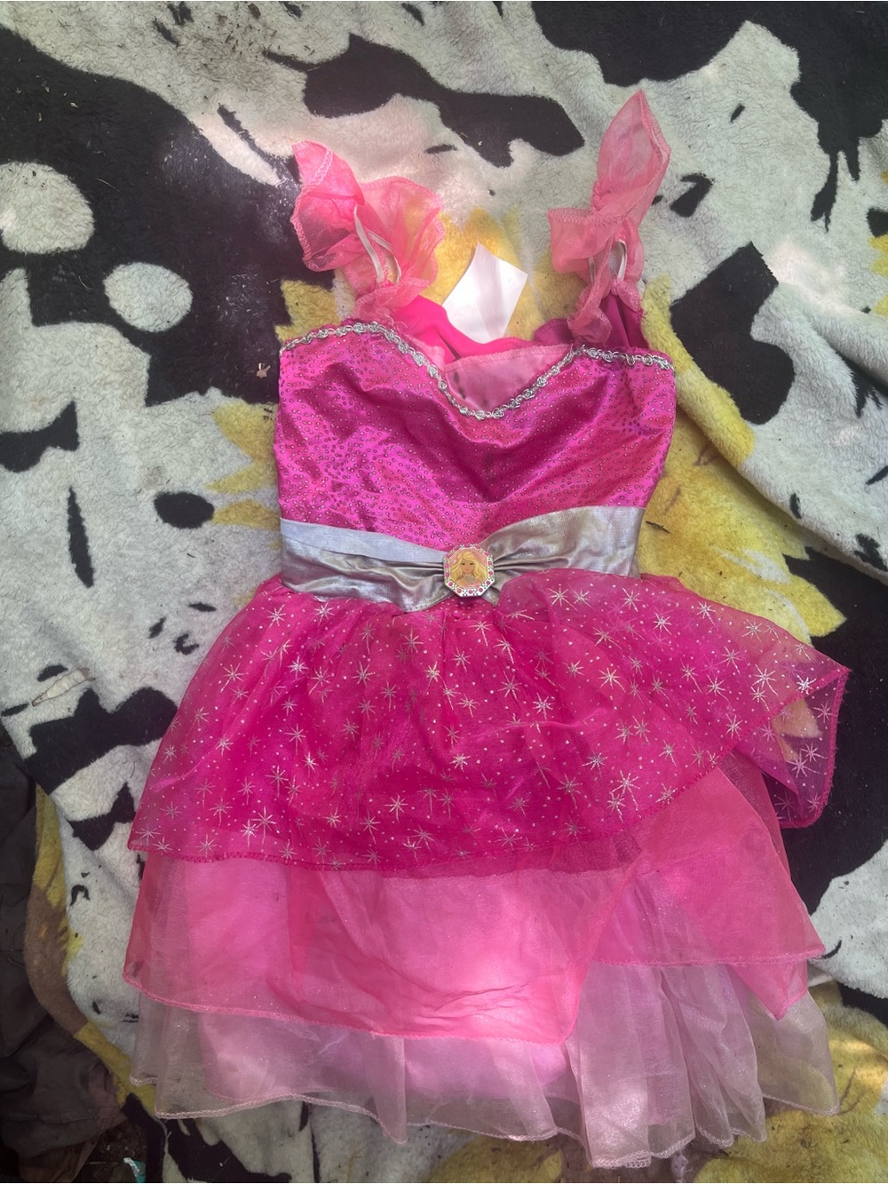 Pink Barbie Sparkle Princess Kids Costume Dress